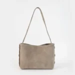 Τσάντα Ώμου Zenia | Δέρμα Σουετ Μόκα