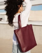 Τσάντα Tote Nefeli | Δέρμα Μπορντώ - Image 3