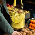 Cleo Mini Bucket Bag | Lemon Dollaro Leather