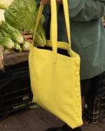 Τσάντα Tote Nefeli | Δέρμα Kίτρινο - Image 4