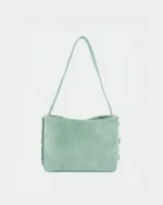 Zenia Shoulder Bag | Mint Suede Leather
