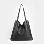 Alcyone Oversized Tote | Black Leather