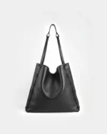 Alcyone Oversized Tote | Black Leather