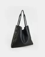 Alcyone Oversized Tote | Black Leather - Image 2