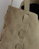 Alcyone Oversized Tote | Taupe Suede - Image 4
