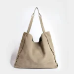 Alcyone Oversized Tote | Taupe Suede