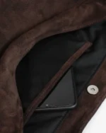 Alcyone Oversized Tote | Chocolate Suede - Image 3