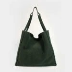 Alcyone Oversized Tote | Pine Green Suede