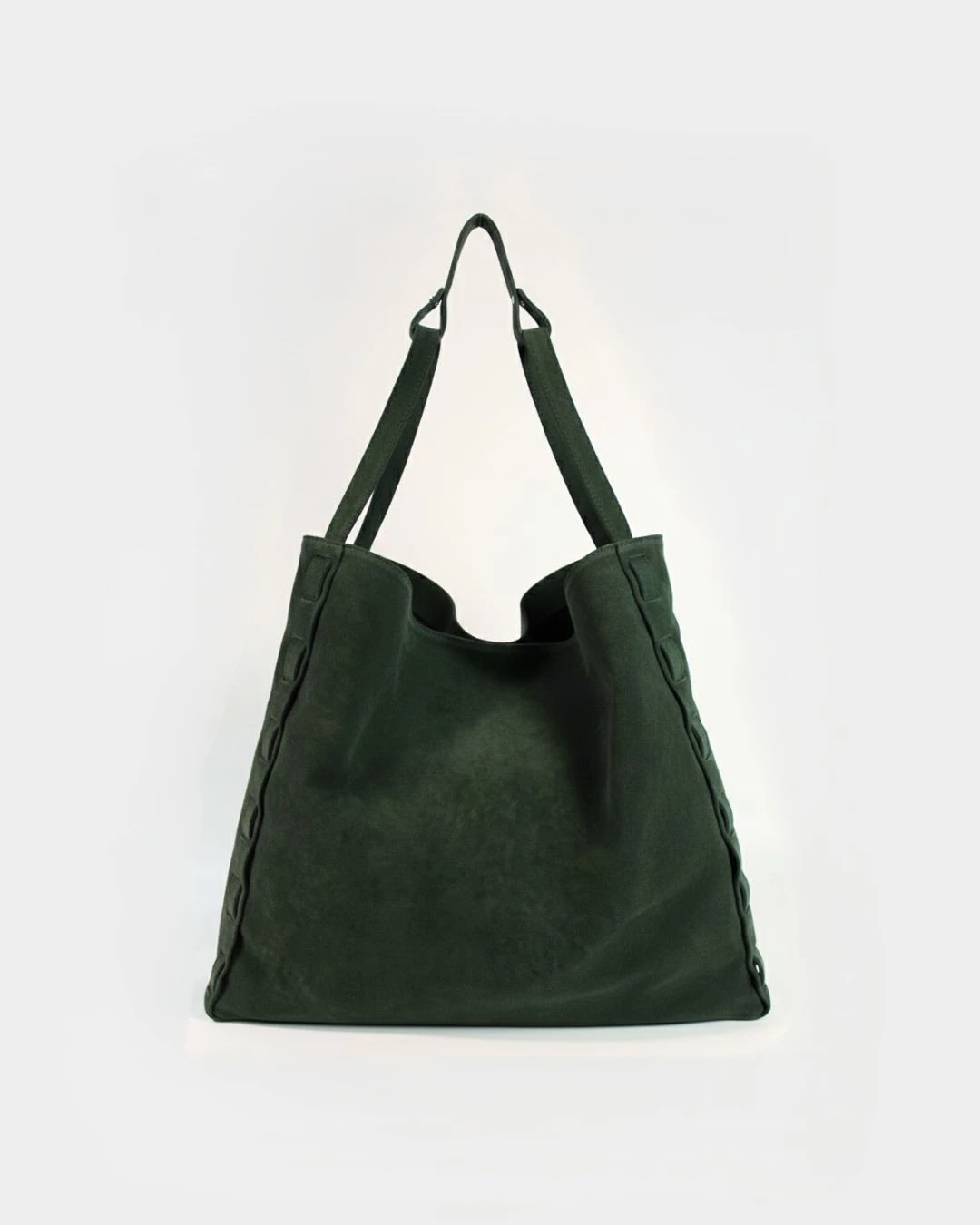 Alcyone Tote Pine Suede Face Alcyone Oversized Tote | Pine Green Suede - Image 1