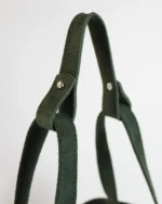 Alcyone Oversized Tote | Pine Green Suede - Image 5