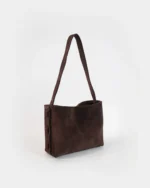Zenia Shoulder Bag | Chocolate Suede - Image 2