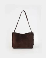 Zenia Shoulder Bag | Chocolate Suede