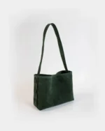 Zenia Shoulder Bag | Pine Green Suede - Image 2