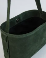 Zenia Shoulder Bag | Pine Green Suede - Image 3