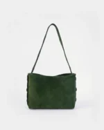 Zenia Shoulder Bag | Pine Green Suede