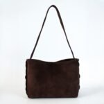 Zenia Shoulder Bag | Chocolate Suede - Image 2