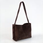 Zenia Shoulder Bag | Chocolate Suede