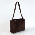 Zenia Shoulder Bag | Chocolate Suede - Image 3