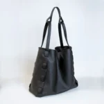 Alcyone Medium Tote | Black Leather