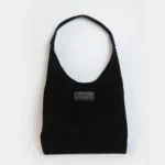 Karma Tote Bag | Black Suede Leather