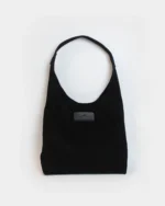Karma Tote Bag | Black Suede Leather