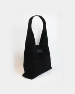 Karma Tote Bag | Black Suede Leather - Image 2