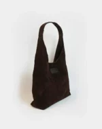 Karma Tote Bag | Chocolate Suede Leather - Image 2