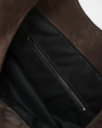 Karma Tote Bag | Chocolate Suede Leather - Image 4