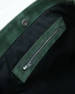 Alcyone Tote Bag | Pine Green Suede - Image 4