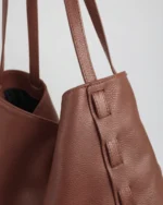Alcyone Tote Bag | Russet Brown Leather - Image 3