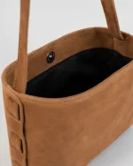 Zenia Shoulder Bag | Camel Brown Suede - Image 3