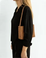 Zenia Shoulder Bag | Camel Brown Suede - Image 2