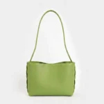 Zenia Shoulder Bag | Lime Green Leather