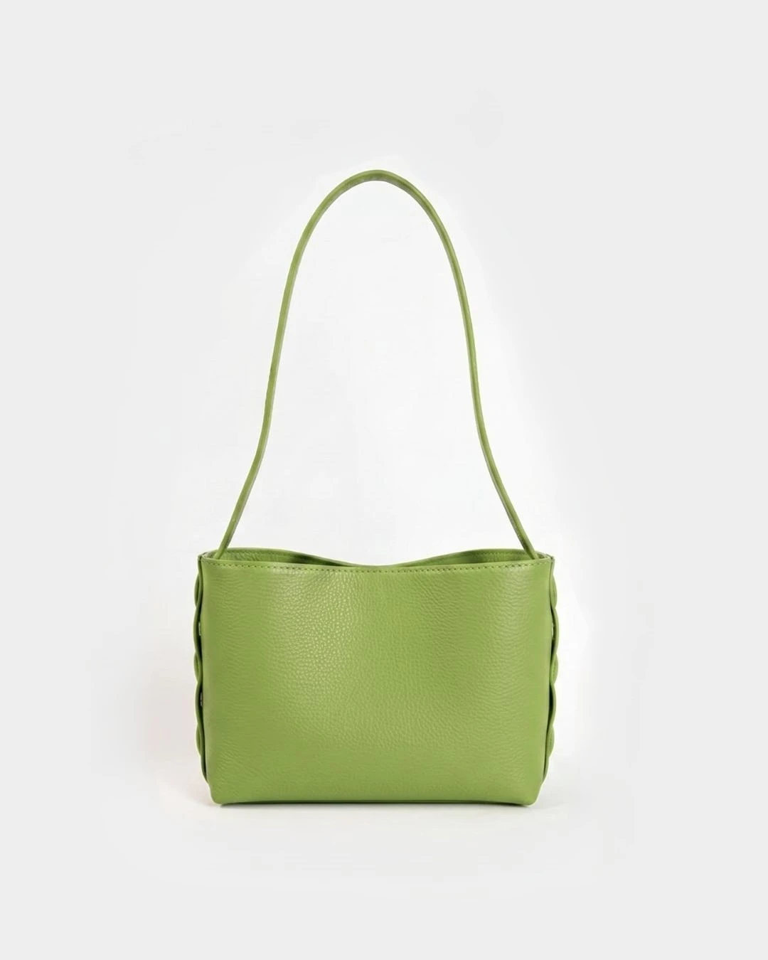 Lime Zenia Leather Shoulder Bag Face Zenia Shoulder Bag | Lime Green Leather - Image 1