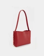 Zenia Shoulder Bag | Cherry Red Leather - Image 2