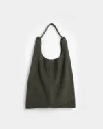 Thalia Tote | Khaki Suede Leather