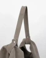 Thalia Tote | Taupe Suede Leather - Image 3