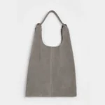 Thalia Tote | Taupe Suede Leather