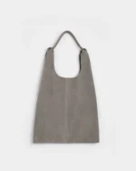 Thalia Tote | Taupe Suede Leather
