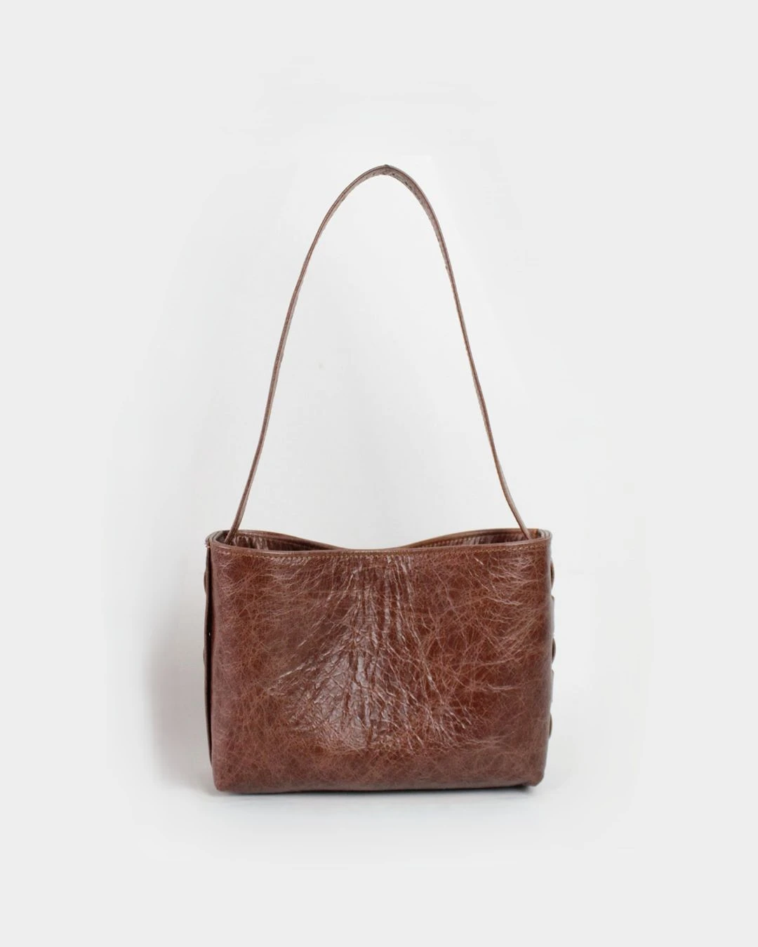 Vintage Brown Zenia Leather Shoulder Bag Face Zenia Shoulder Bag | Vintage Brown Leather - Image 1