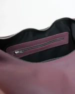 Athena Hobo Bag | Burgundy Nappa Leather - Image 7