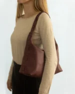 Athena Hobo Bag | Burgundy Nappa Leather - Image 2