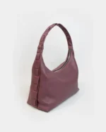 Athena Hobo Bag | Burgundy Nappa Leather - Image 3