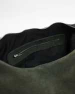 Athena Hobo Bag | Khaki Suede Leather - Image 7