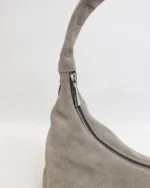 Athena Hobo Bag | Taupe Suede Leather - Image 5