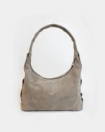 Athena Hobo Bag | Taupe Suede Leather