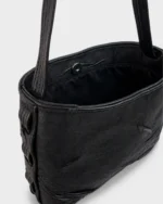 Zenia Shoulder Bag | Distressed Black Nappa Leather - Image 3