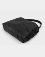 Zenia Shoulder Bag | Distressed Black Nappa Leather - Image 2