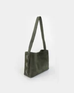 Zenia Shoulder Bag | Khaki Suede - Image 3