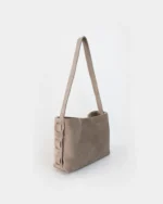 Zenia Shoulder Bag | Taupe Suede - Image 3